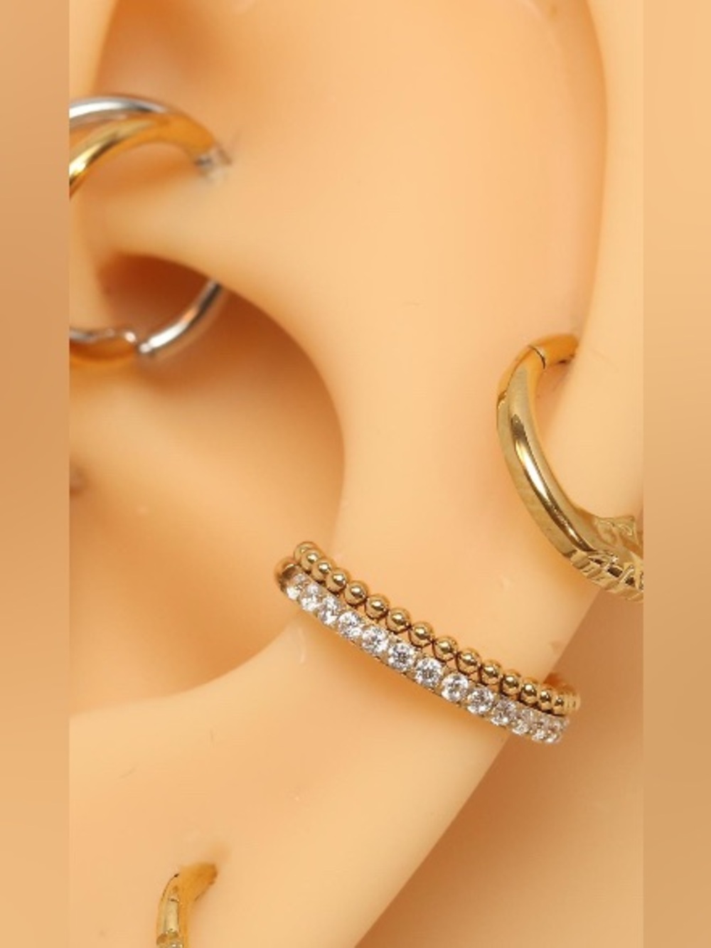 Daith/Conch/Nose Hoop piercing 16g 10mm inner diameter | Ear Stack Boho | Dainty